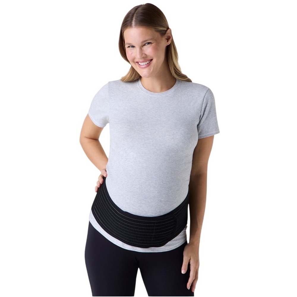 Maternity Support Belt Belly Band Black Back Relief Pregnancy Medium Large M/L